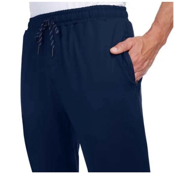 NWT Kirkland Signature Men's XL Active Jogger Pants Zipper Pockets Stretch Blue - Picture 4 of 11